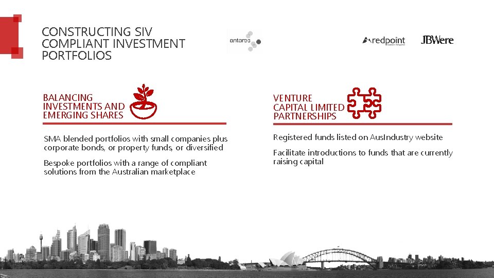 CONSTRUCTING SIV COMPLIANT INVESTMENT PORTFOLIOS BALANCING INVESTMENTS AND EMERGING SHARES VENTURE CAPITAL LIMITED PARTNERSHIPS