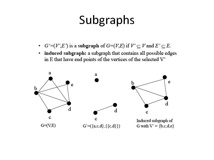 Subgraphs 