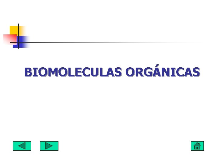 BIOMOLECULAS ORGÁNICAS 