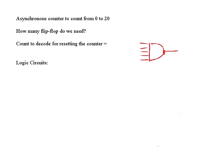 Asynchronous counter to count from 0 to 20 How many flip-flop do we need?