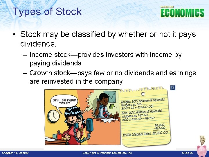 Types of Stock • Stock may be classified by whether or not it pays Types of Stock • Stock may be classified by whether or not it pays
