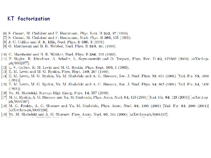 KT factorization 