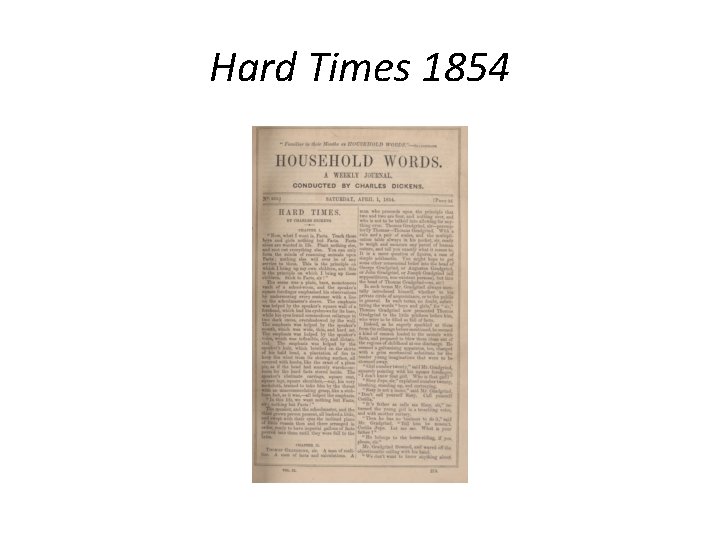 Hard Times 1854 