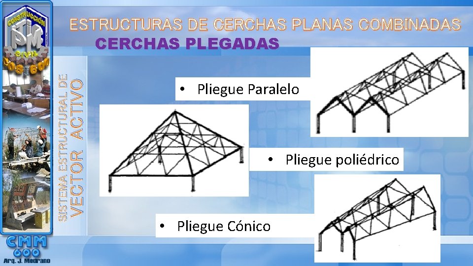 ESTRUCTURAS DE CERCHAS PLANAS COMBINADAS VECTOR ACTIVO SISTEMA ESTRUCTURAL DE CERCHAS PLEGADAS • Pliegue