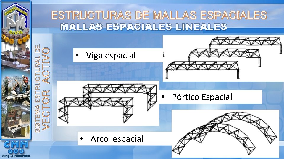 ESTRUCTURAS DE MALLAS ESPACIALES VECTOR ACTIVO SISTEMA ESTRUCTURAL DE MALLAS ESPACIALES LINEALES • Viga