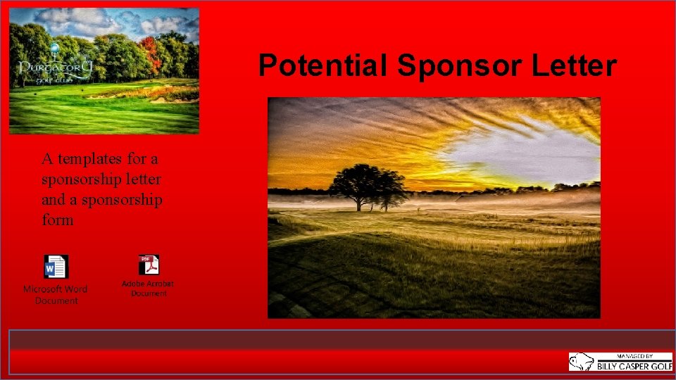 Potential Sponsor Letter A templates for a sponsorship letter and a sponsorship form 