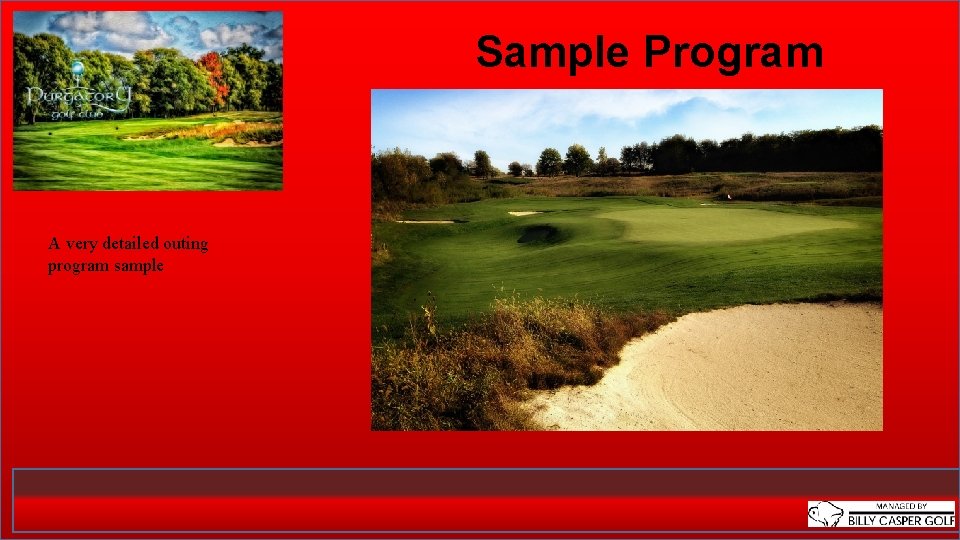 Sample Program A very detailed outing program sample 