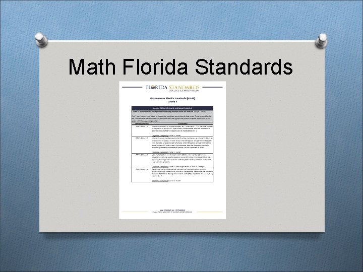 Math Florida Standards 