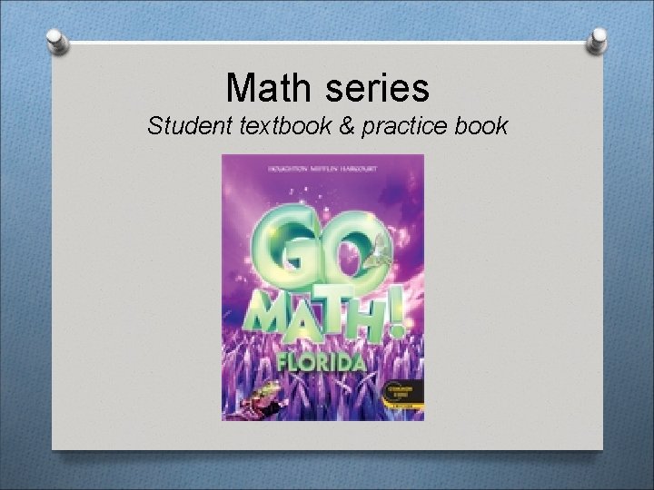 Math series Student textbook & practice book 