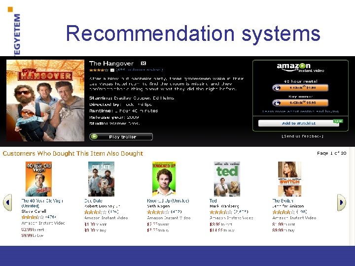 Recommendation systems 