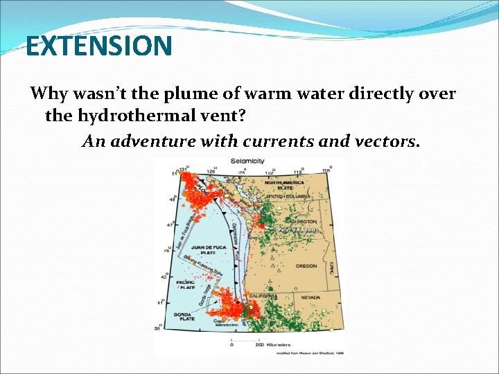 EXTENSION Why wasn’t the plume of warm water directly over the hydrothermal vent? An