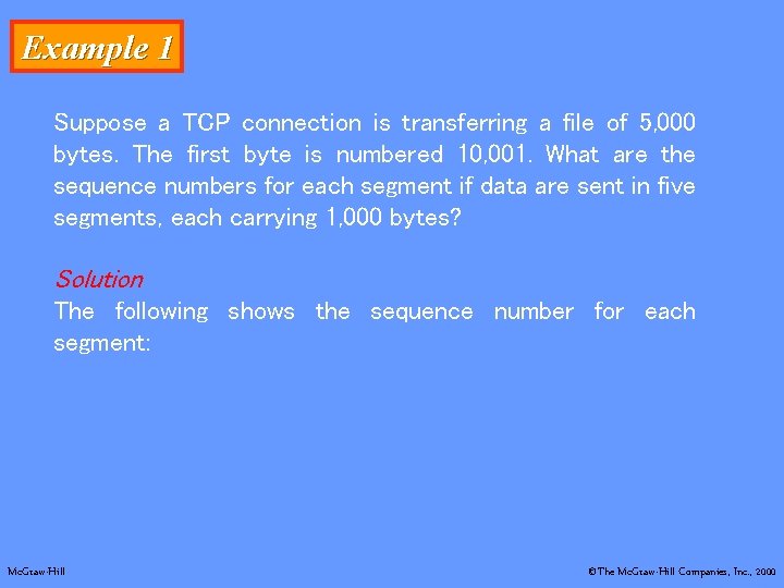 Tcp Math Transmission Control Protocol TCP Mc GrawHill The Mc