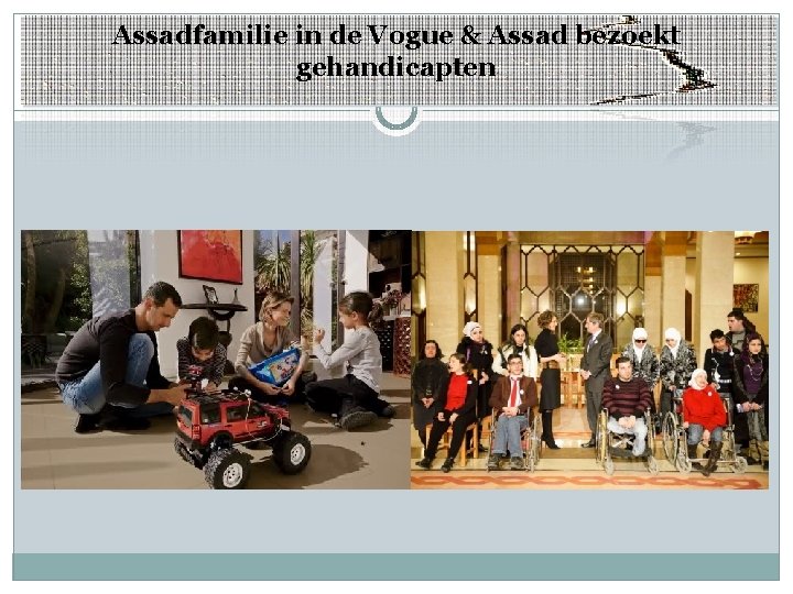 Assadfamilie in de Vogue & Assad bezoekt gehandicapten 