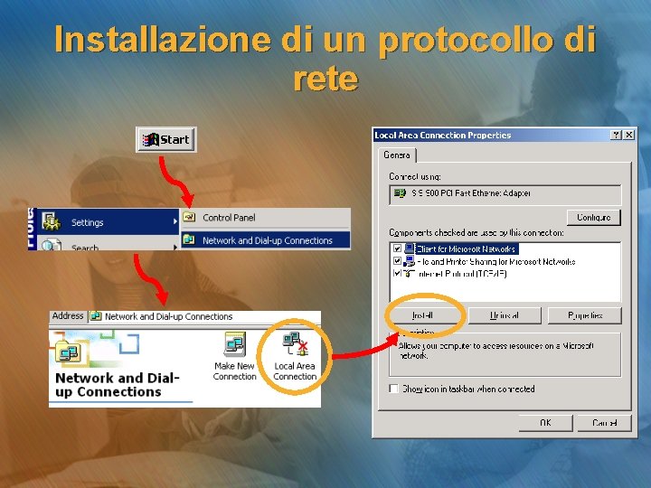 Installazione di un protocollo di rete 