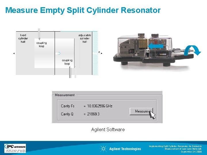 Measure Empty Split Cylinder Resonator Agilent Software Implementing Split Cylinder Resonator for Dielectric Measurement