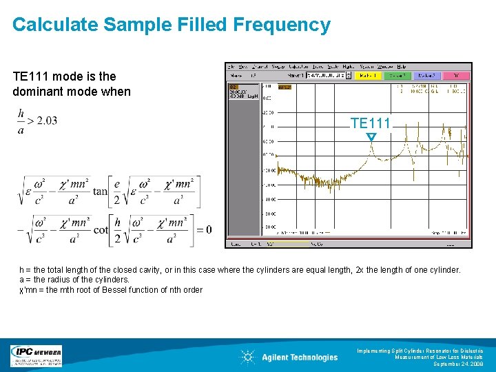 Calculate Sample Filled Frequency TE 111 mode is the dominant mode when TE 111