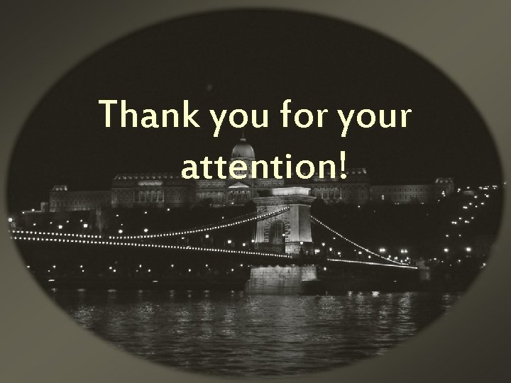 Thank you for your attention! 