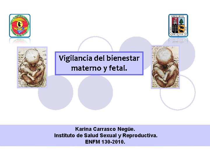 Vigilancia del bienestar materno y fetal. Karina Carrasco Negüe. Instituto de Salud Sexual y