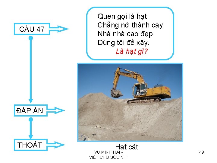 C U 47 Quen gọi là hạt Chẳng nở thành cây Nhà nhà cao