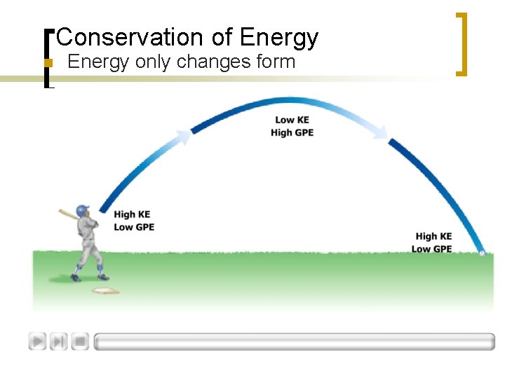 Conservation of Energy n Energy only changes form 