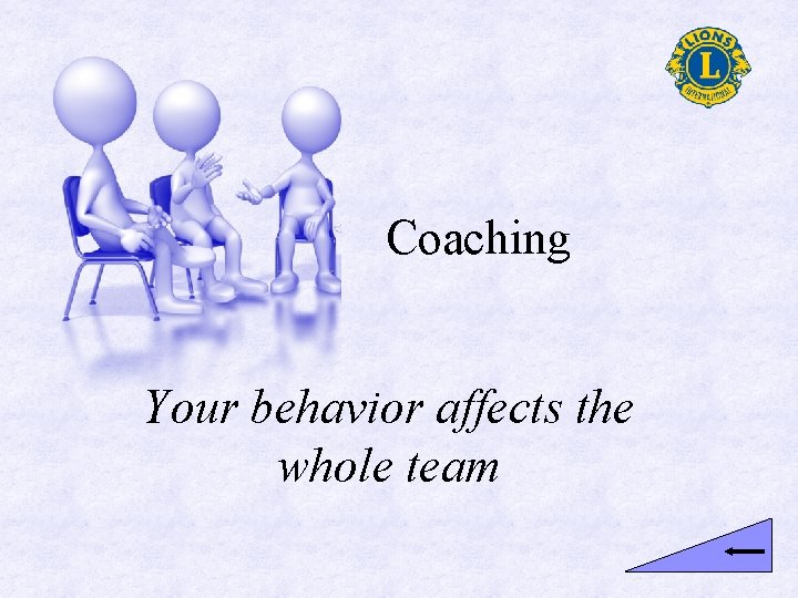 Coaching Your behavior affects the whole team 