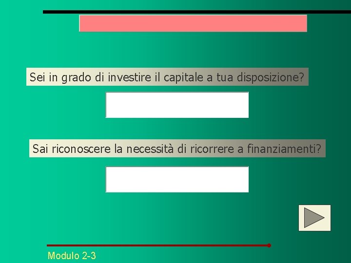 Sei in grado di investire il capitale a tua disposizione? Sai riconoscere la necessità