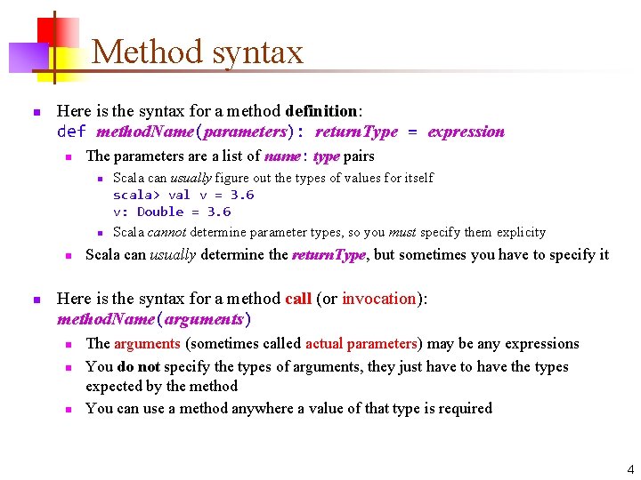 Method syntax n Here is the syntax for a method definition: def method. Name(parameters):