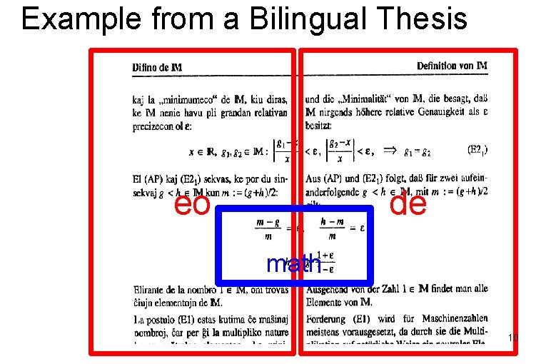 Example from a Bilingual Thesis eo de math 10 