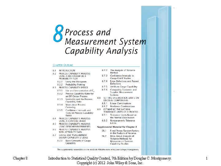 Chapter 8 Introduction to Statistical Quality Control 7