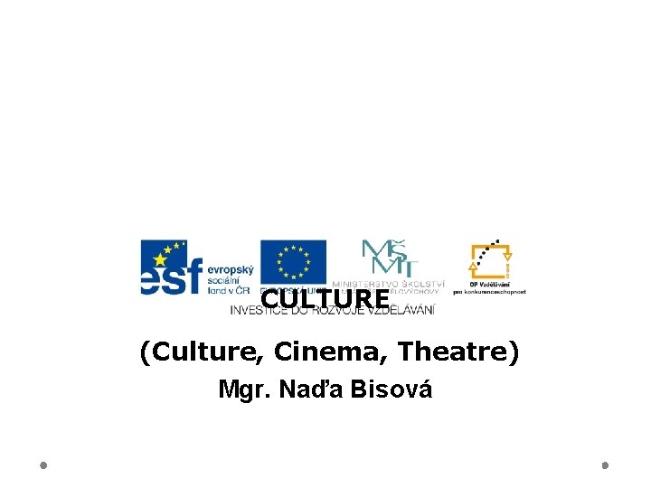 Gymnázium a Jazyková škola s právem státní jazykové zkoušky Svitavy CULTURE (Culture, Cinema, Theatre)