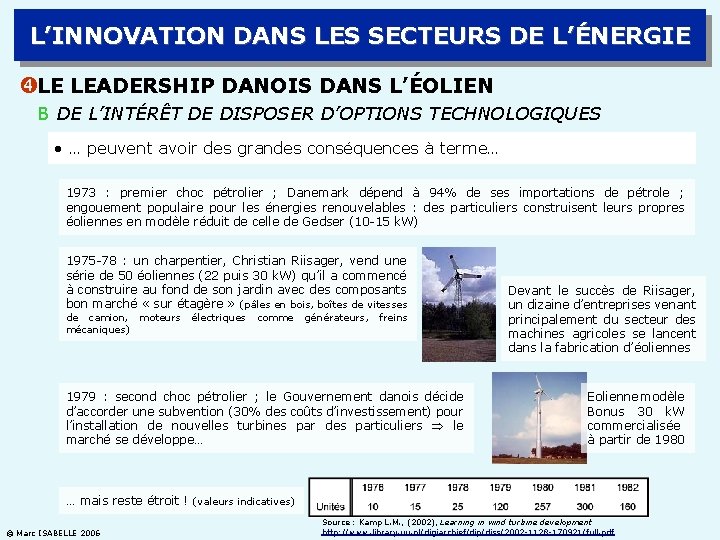 L’INNOVATION DANS LES SECTEURS DE L’ÉNERGIE LE LEADERSHIP DANOIS DANS L’ÉOLIEN B DE L’INTÉRÊT