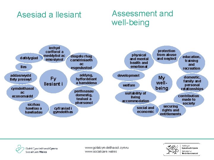 Assessment and well-being Asesiad a llesiant datblygiad iechyd corfforol a meddyliol ac emosiynol lles