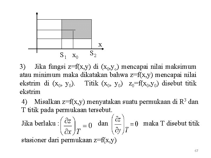 x S 1 x 0 S 2 3) Jika fungsi z=f(x, y) di (x