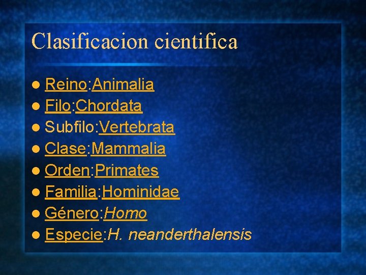 Clasificacion cientifica l Reino: Animalia l Filo: Chordata l Subfilo: Vertebrata l Clase: Mammalia