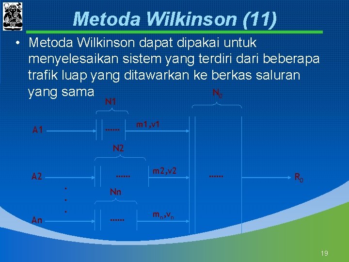 Metoda Wilkinson (11) • Metoda Wilkinson dapat dipakai untuk menyelesaikan sistem yang terdiri dari