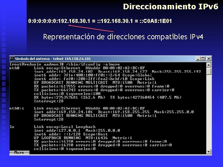 Direccionamiento IPv 6 0: 0: 0: 192. 168. 30. 1 = : : C