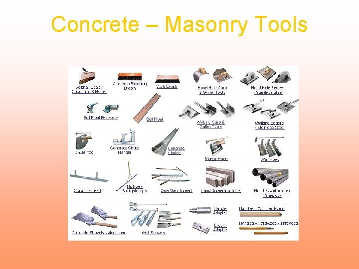 Concrete – Masonry Tools 