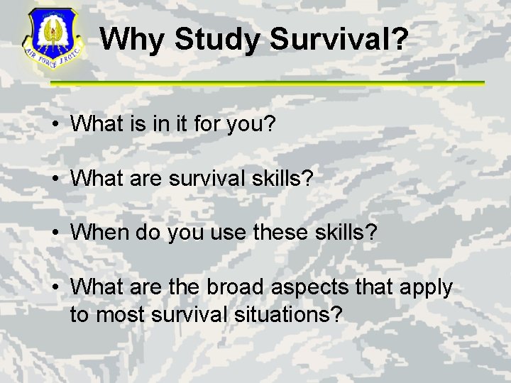 Why Study Survival? • What is in it for you? • What are survival