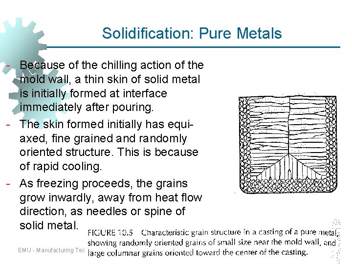 Solidification: Pure Metals - Because of the chilling action of the mold wall, a Solidification: Pure Metals - Because of the chilling action of the mold wall, a