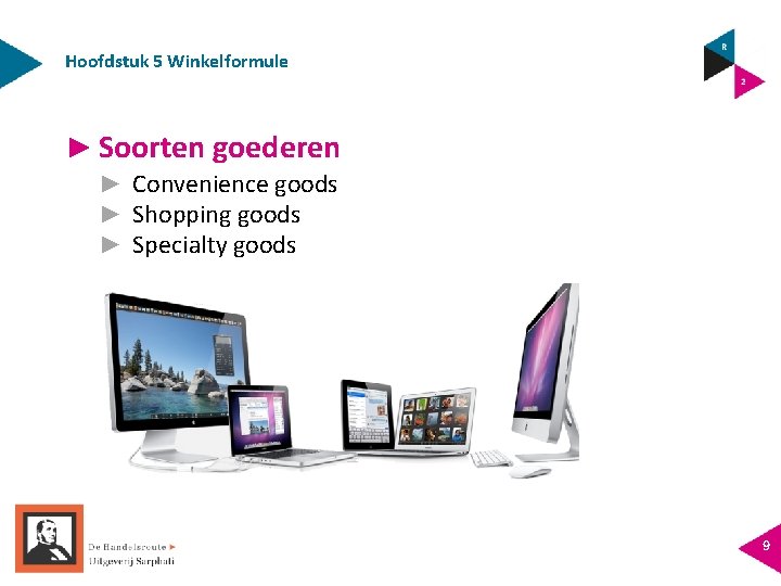 Hoofdstuk 5 Winkelformule ► Soorten goederen ► Convenience goods ► Shopping goods ► Specialty