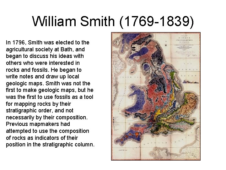 William Smith (1769 -1839) In 1796, Smith was elected to the agricultural society at