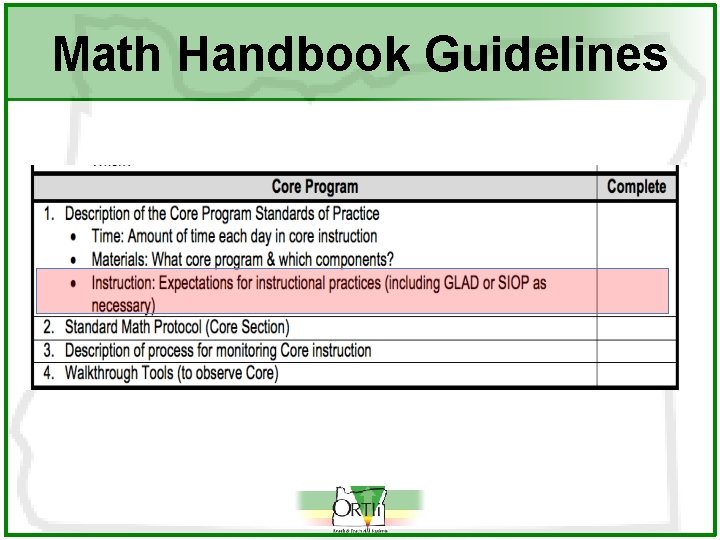 Math Handbook Guidelines 