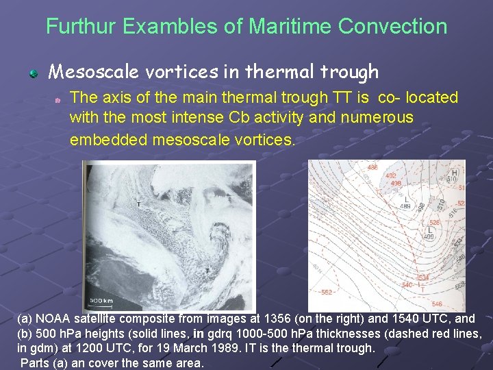 Furthur Exambles of Maritime Convection Mesoscale vortices in thermal trough The axis of the