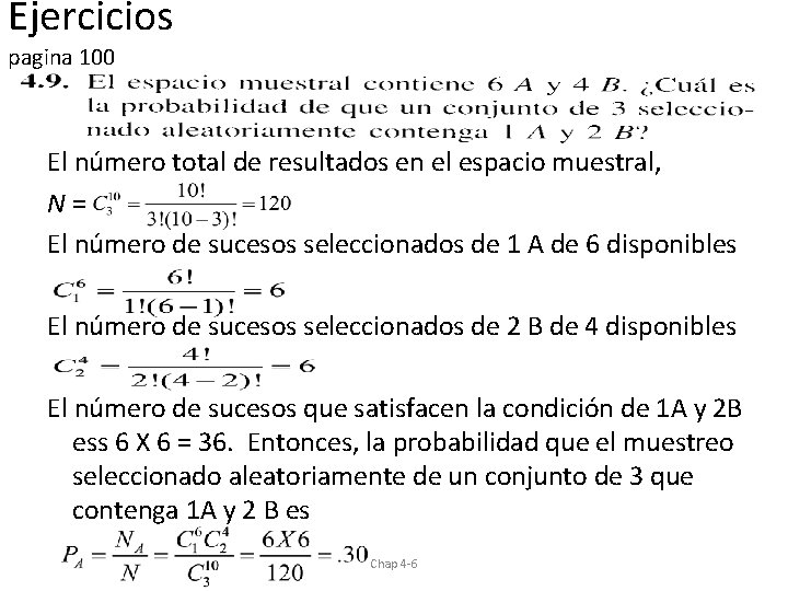 Ejercicios pagina 100 El número total de resultados en el espacio muestral, N = Ejercicios pagina 100 El número total de resultados en el espacio muestral, N =