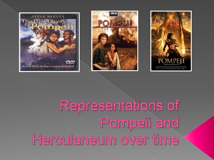 Representations of Pompeii and Herculaneum over time 