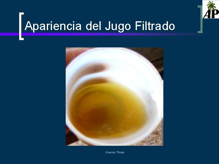 Apariencia del Jugo Filtrado Hannia Thiele 