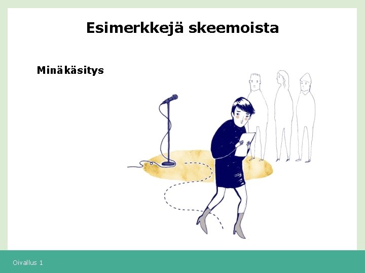 Esimerkkejä skeemoista Minäkäsitys Oivallus 1 