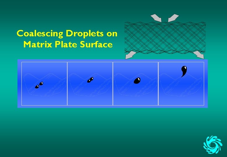 Coalescing Droplets on Matrix Plate Surface 