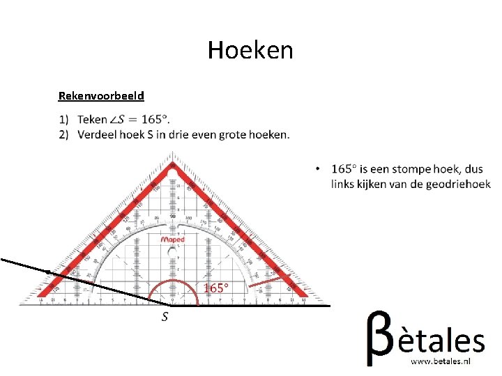 Hoeken Rekenvoorbeeld 