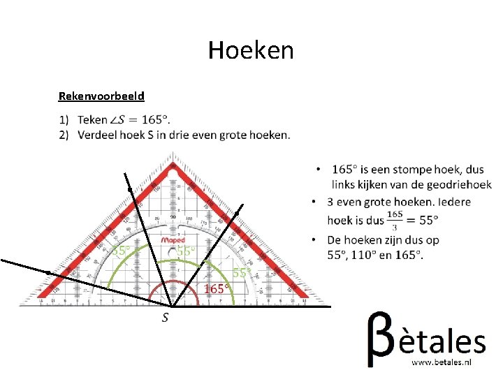 Hoeken Rekenvoorbeeld 